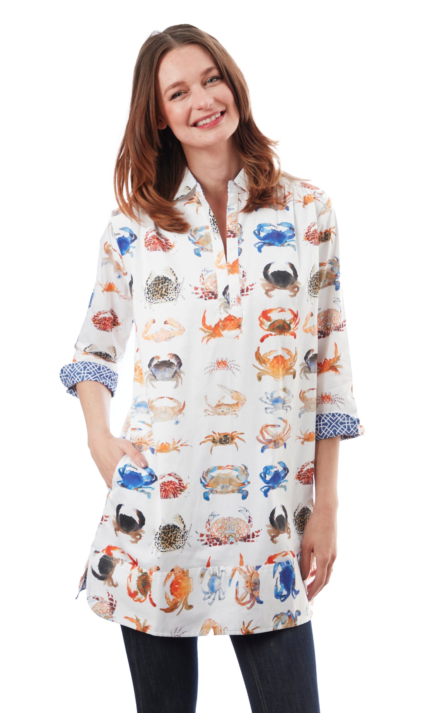 Vail Tunic Navy Crabs
