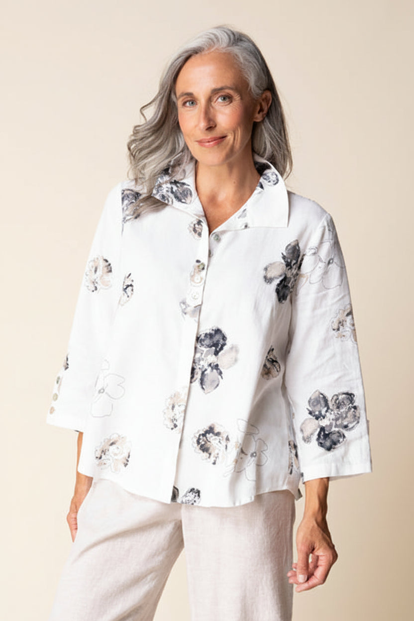 Linen Retro Swing Shirt