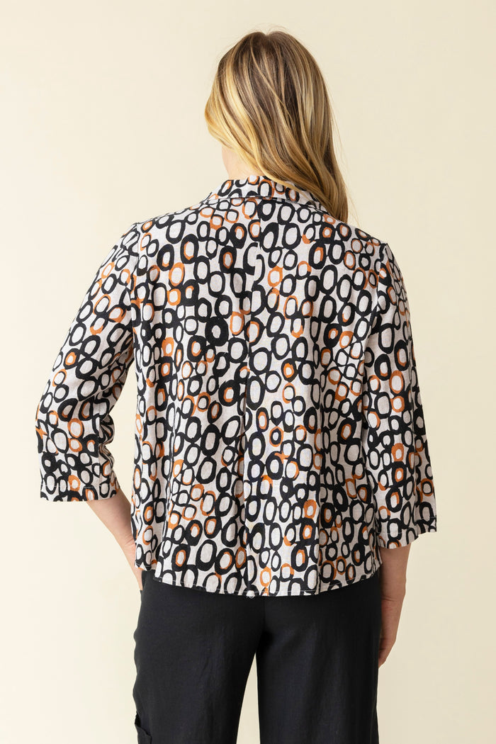 Habitat | Linen Circle Retro Swing Shirt - Oatmeal