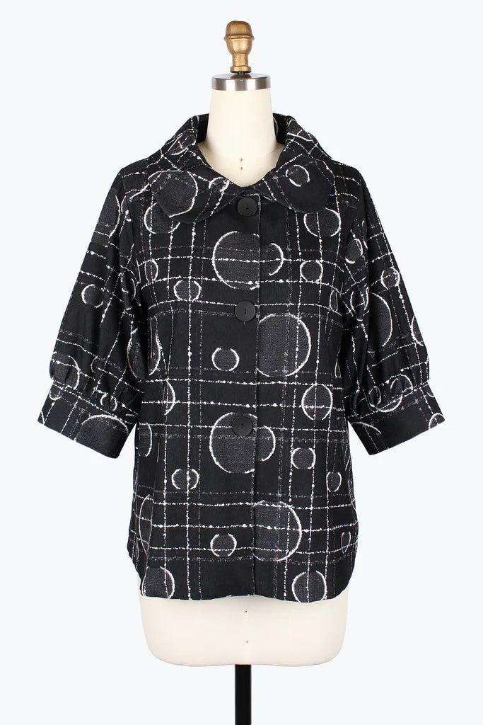 Damee | Black and White Circle Jacket