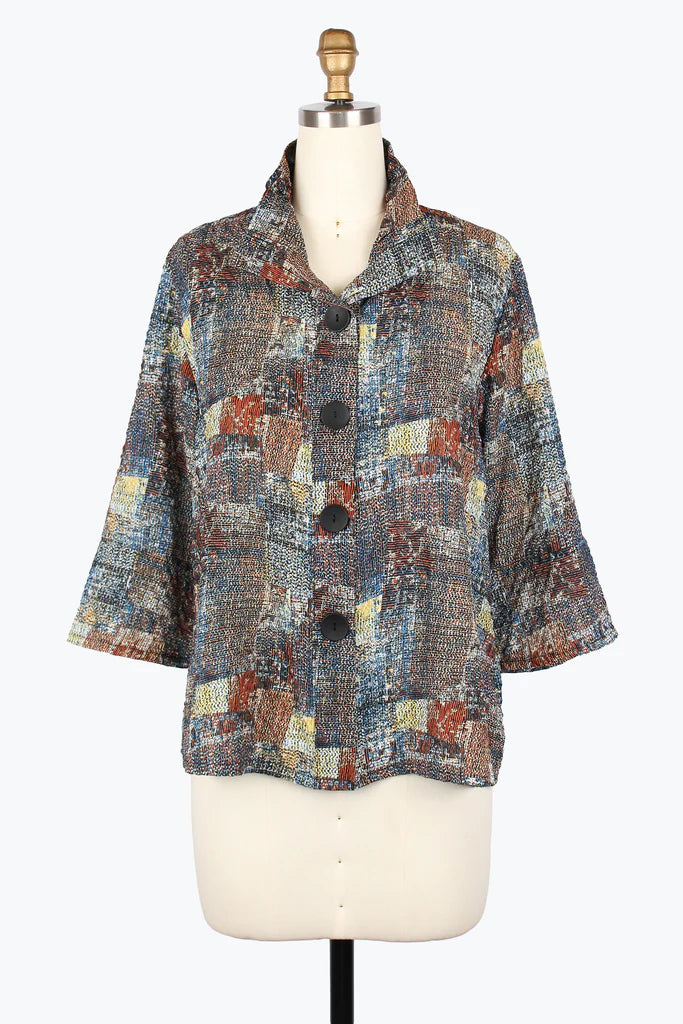 Damee | Patchwork Seersucker Jacket