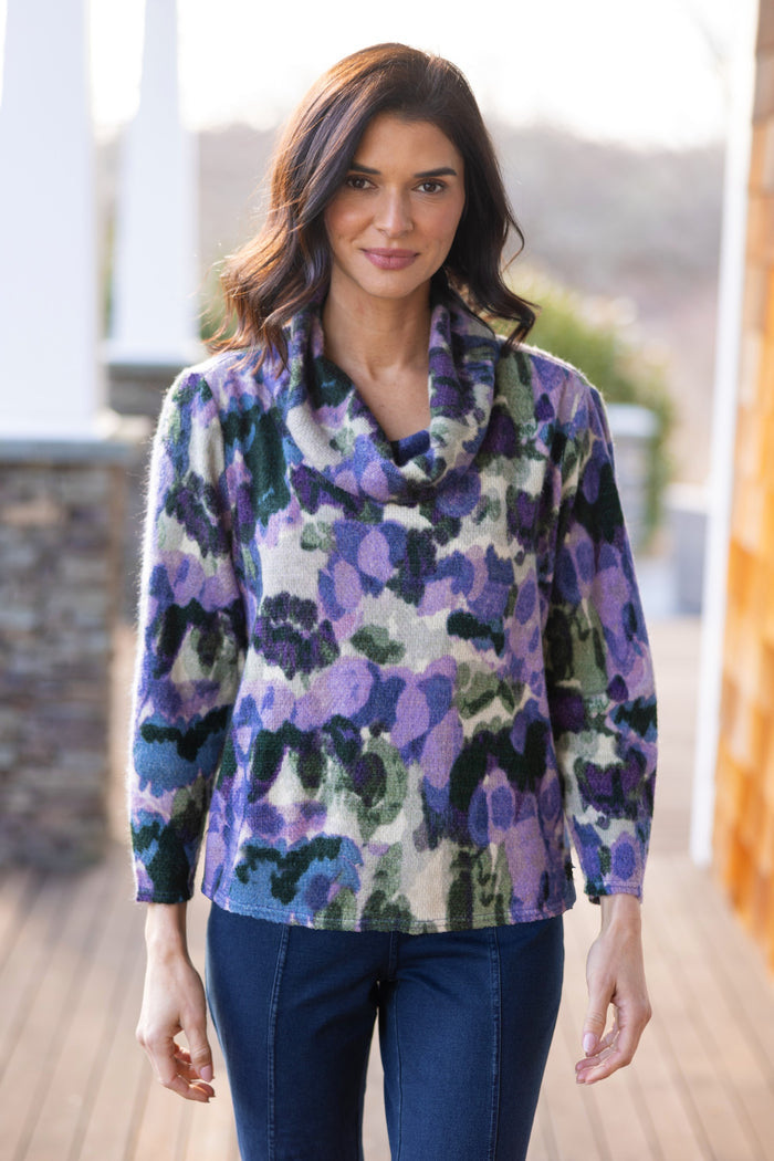 Habitat | Aspen Knit Brushstrokes Easy Cowl Pullover