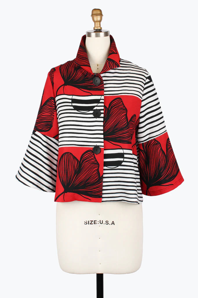 Damee | Stripe Flower Jacket