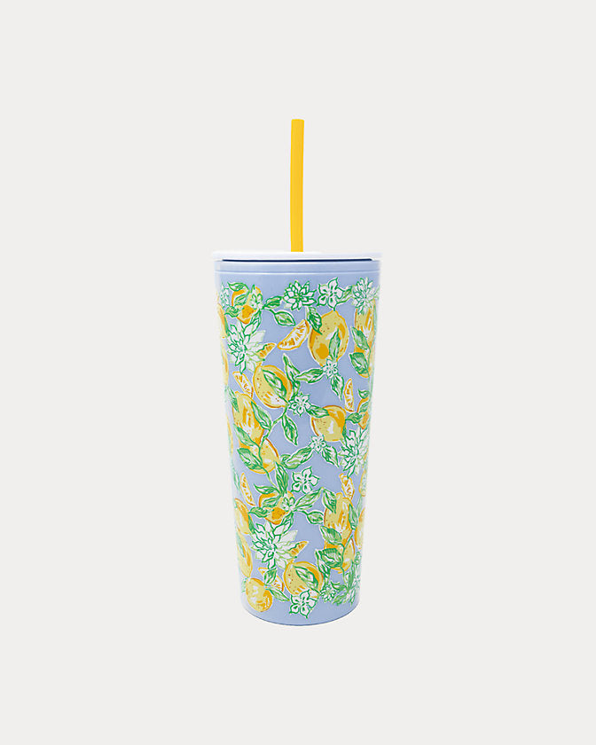Lilly Pulitzer | Tumbler with Straw -  Bluette Make Lemonade