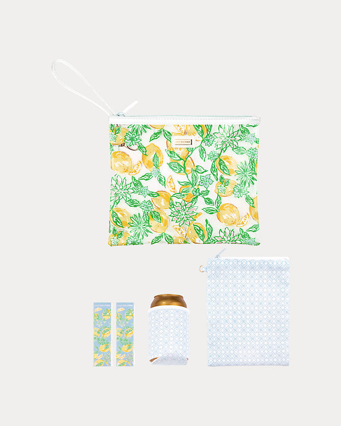 Lilly Pulitzer | Beach Day Pouch -  Bluette Make Lemonade