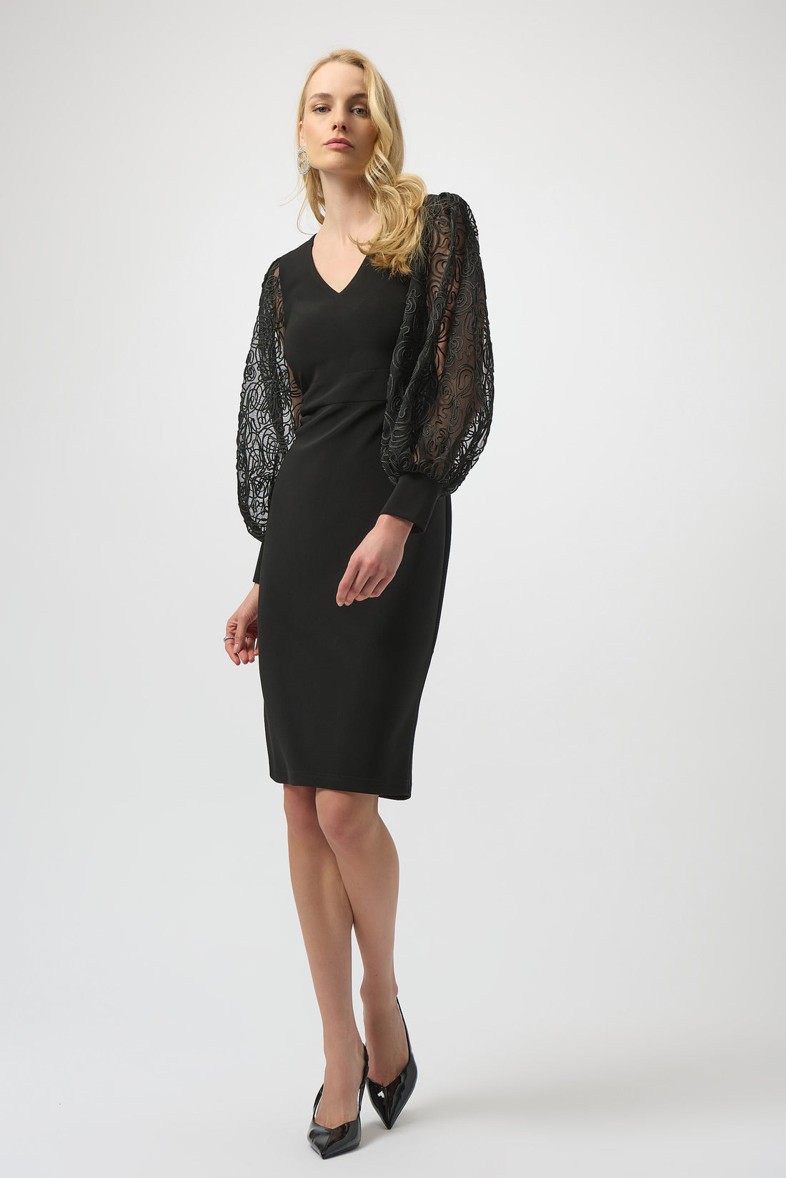 Joseph Ribkoff | Knit & Mesh Sheath Dress