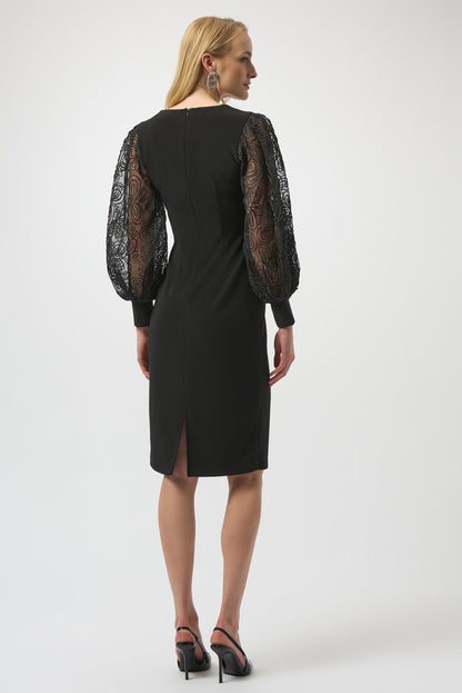 Joseph Ribkoff | Knit &amp; Mesh Sheath Dress