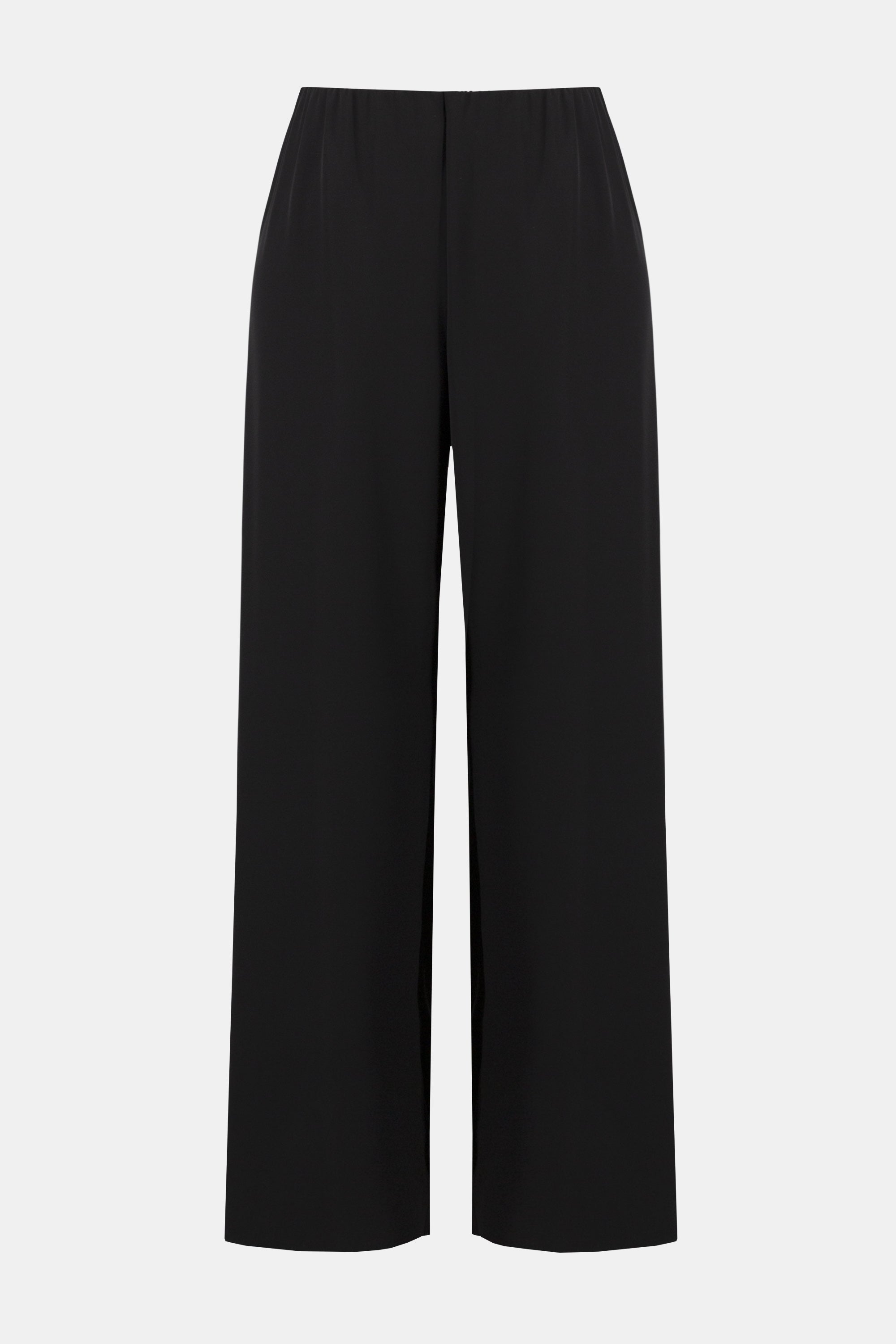 Wide Leg Pull-on Pants - Black