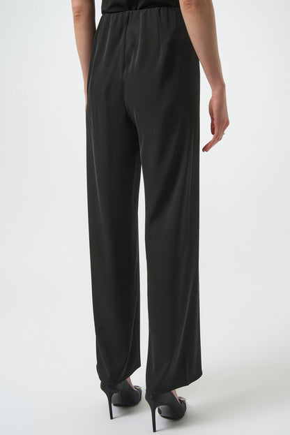 Joseph Ribkoff | Wide Leg Pull-on Pants - Black