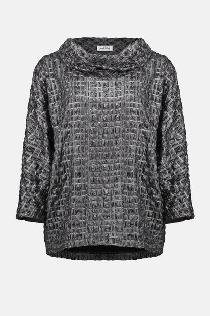 Joseph Ribkoff | Foiled Jacquard Boxy Top