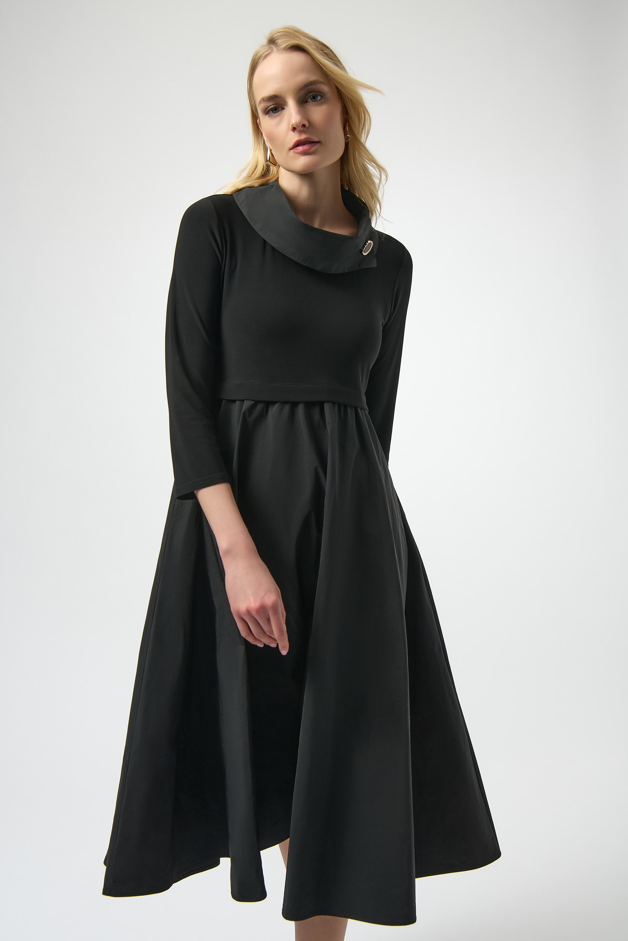 Knit and Taffeta Dress