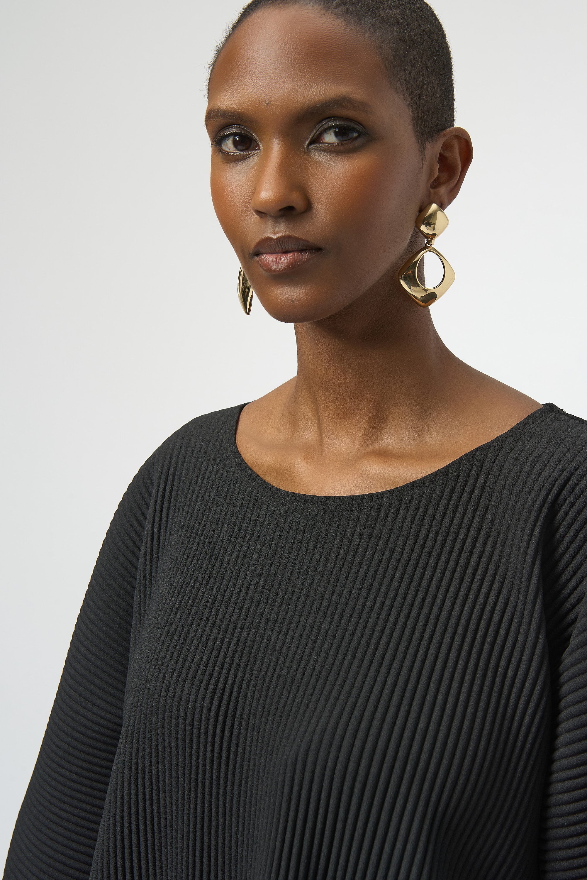 Pleated Scuba Boxy Top