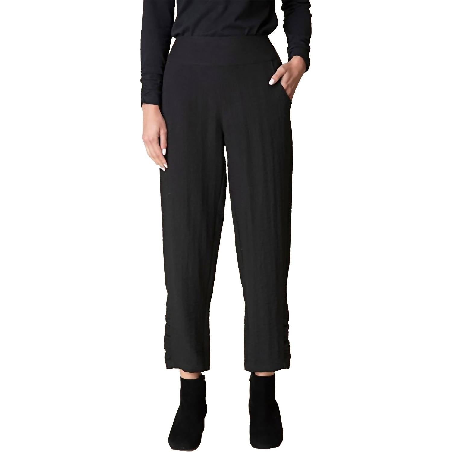 Express Solid Ruched Ankle Pant