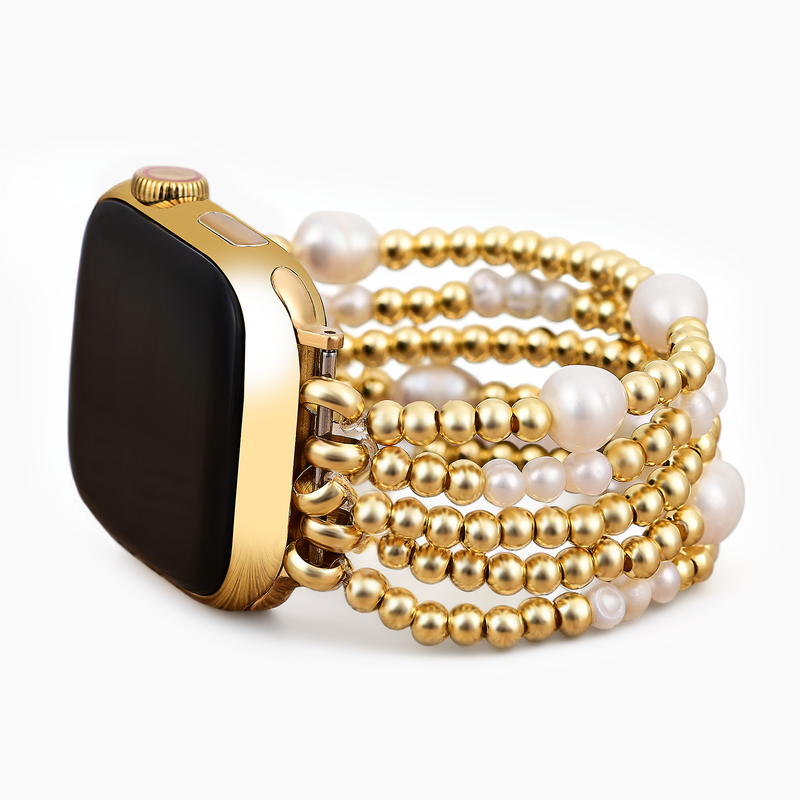 Gold And Pearl Apple Watch Band