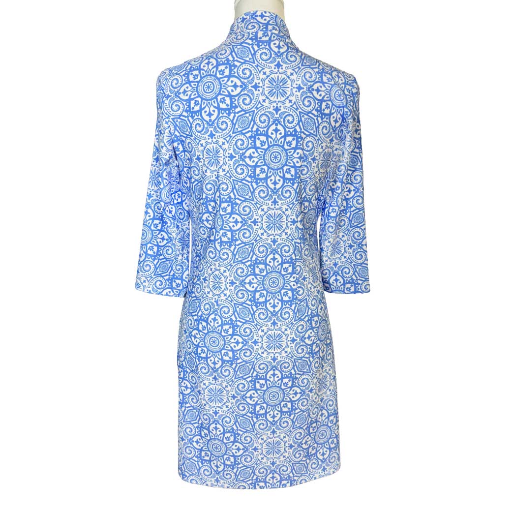 Katherine Way | Doral Dress in Marrakesh Express Blue