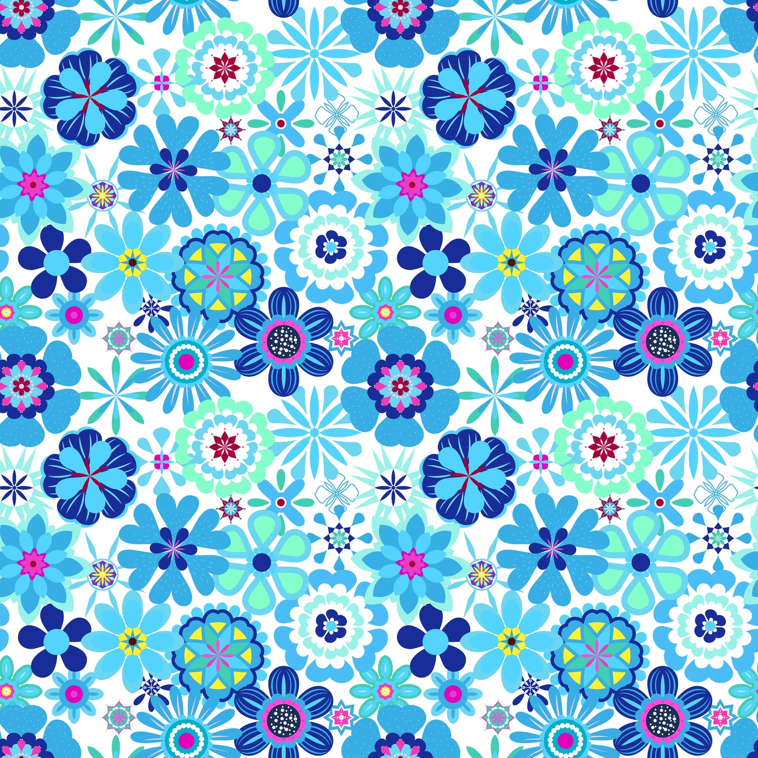 Vero Beach Tunic Dress in Power Flower Blue