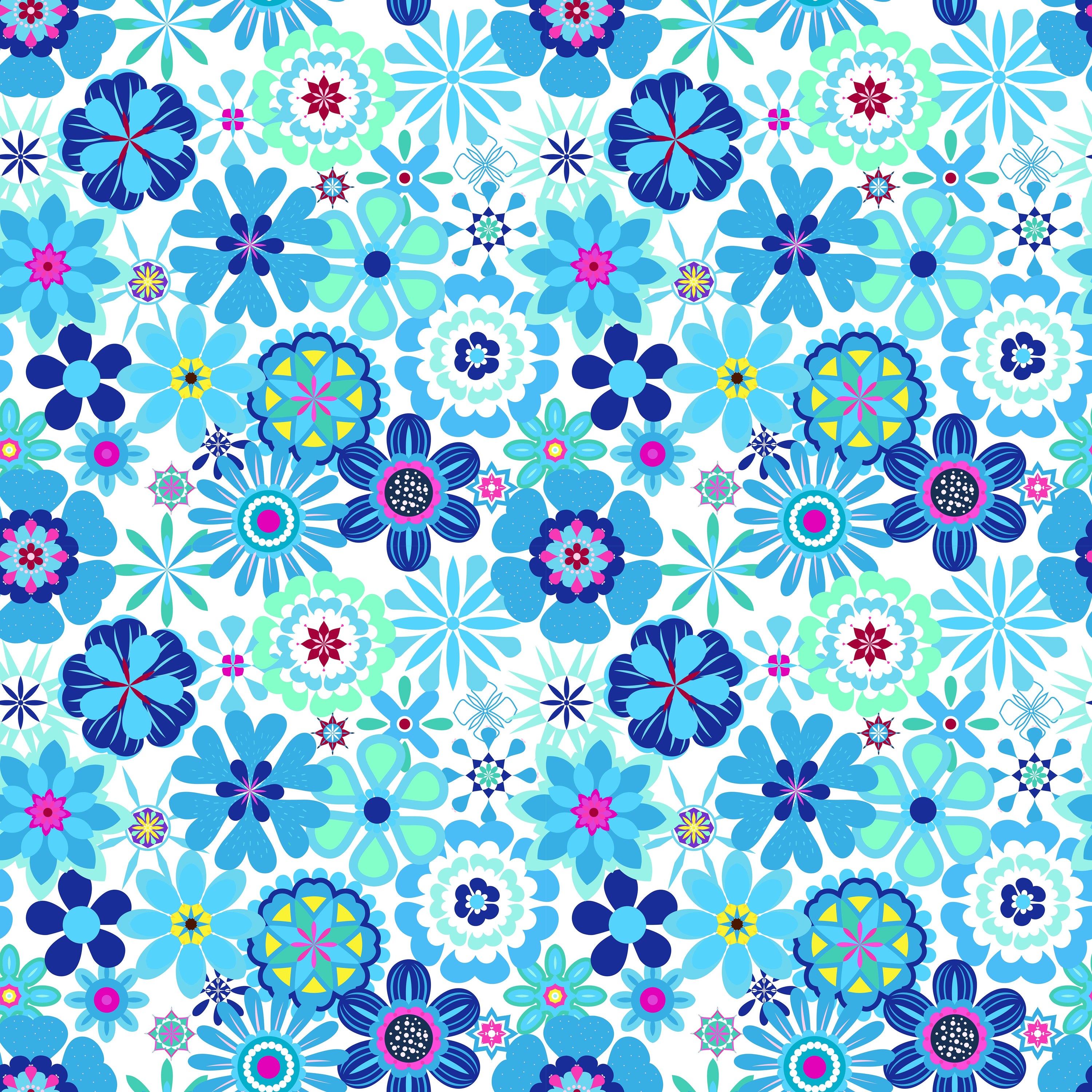 Vero Beach Tunic Dress in Power Flower Blue