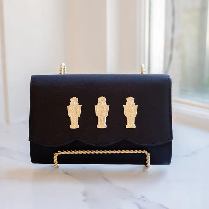 Lisi Lerch | Nutcracker Faille Black Clutch