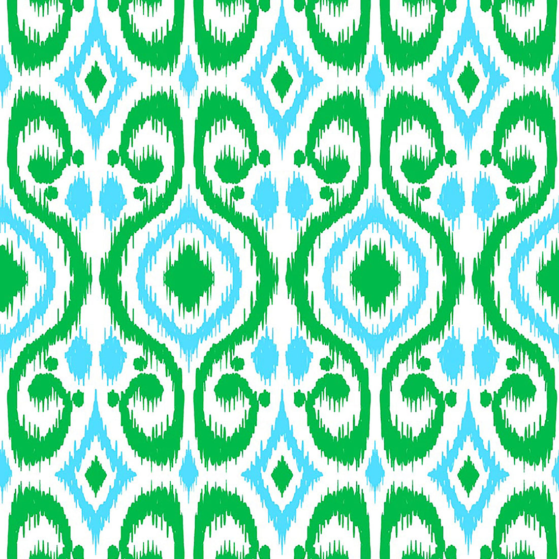 Kiawah Country Club Skort in Ikat Island Turquoise and Kelly Green