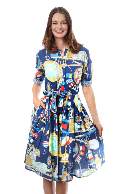 Mrs Maisel Navy Nautical Print