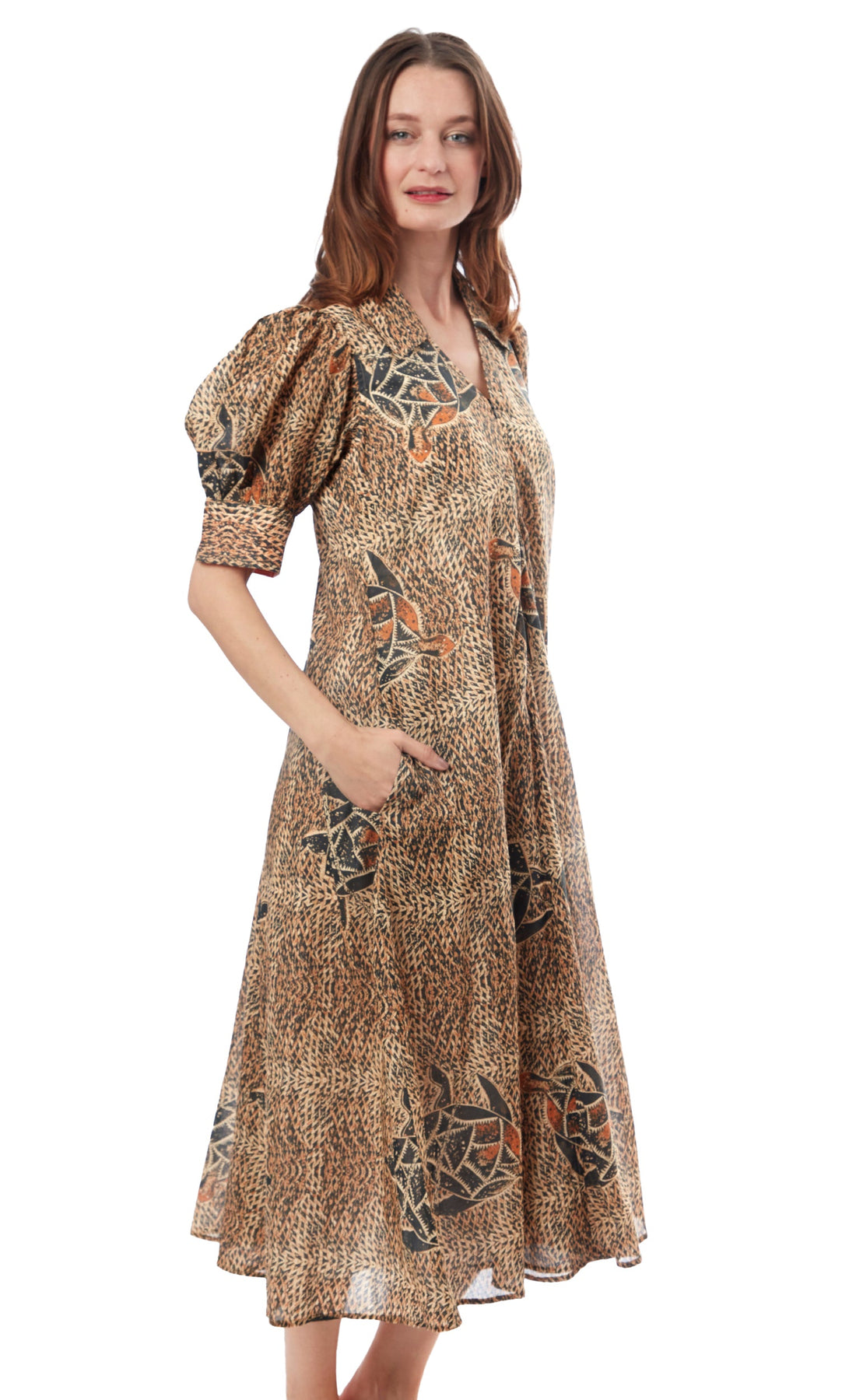 Montauk Dress Turtles Print