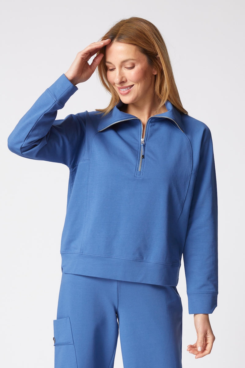 Habitat | French Terry Fashion Quarter Zip Sweater