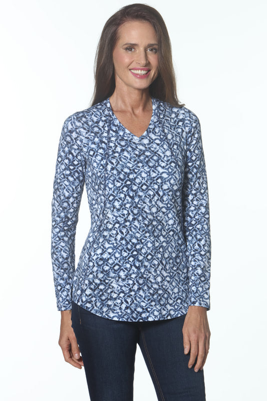 Eli | Long Sleeve Mosaic V-neck