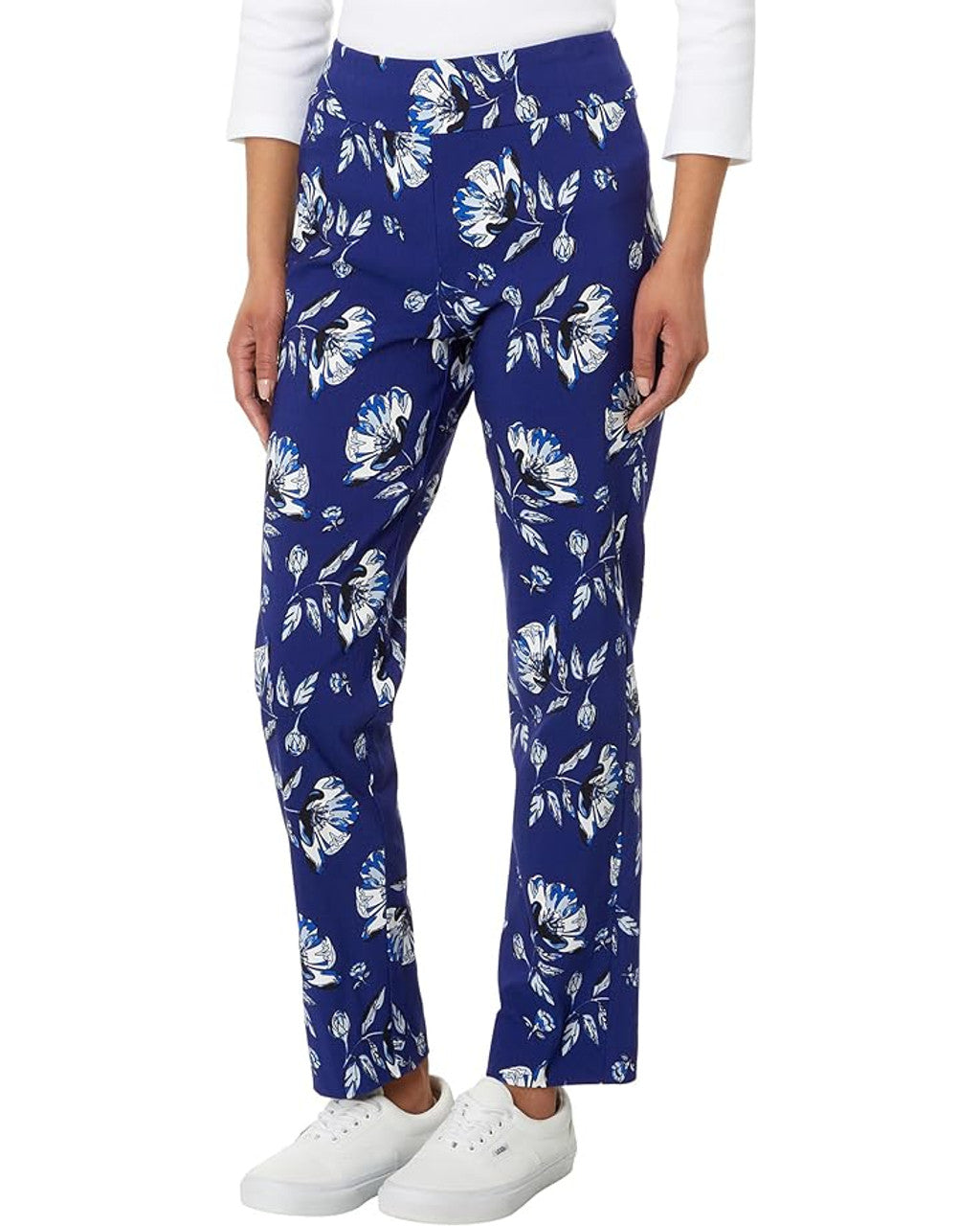 Krazy Larry | Flowers Print Pant - Blue