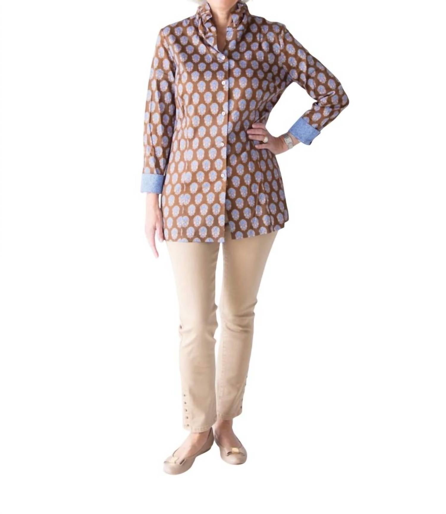 Patty Kim | Elizabeth Blouse - Chocolate Foulard