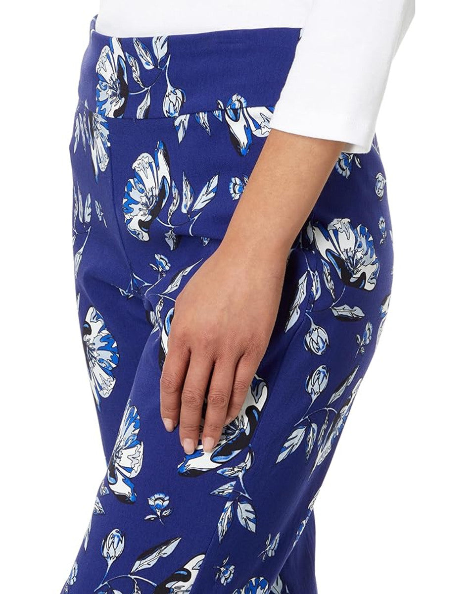 Krazy Larry | Flowers Print Pant - Blue