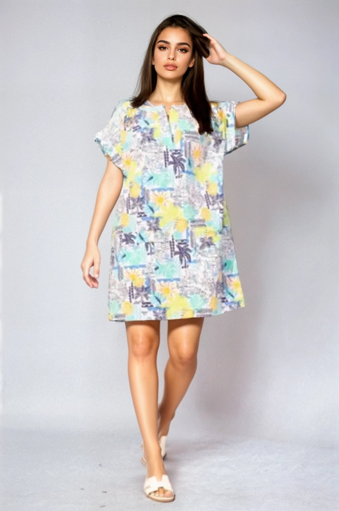 Habitat | Coastal Cotton Greece Kaftan Dress