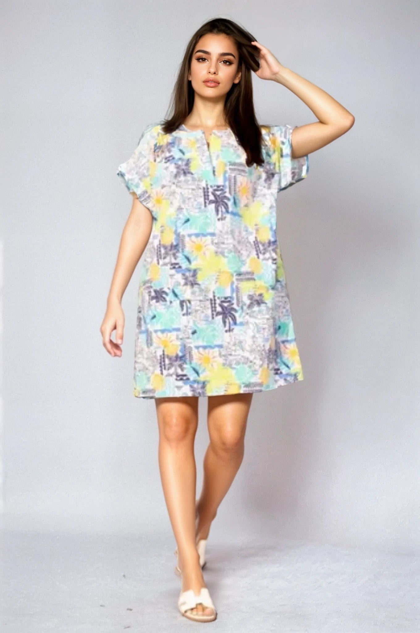 Habitat | Coastal Cotton Greece Kaftan Dress