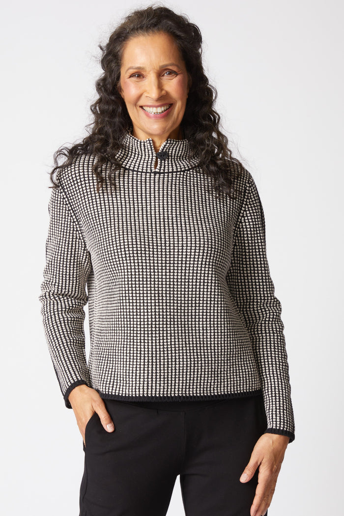 Habitat | Night and Day Button Collar Sweater