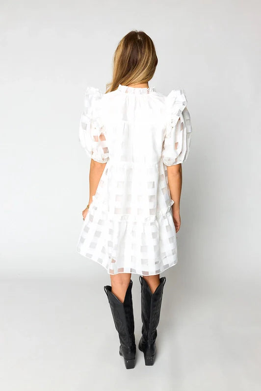 Ensley Short Dress - White