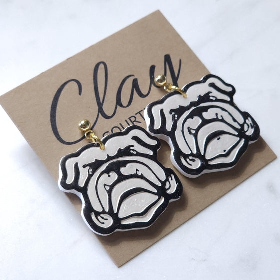 Bulldog Dangle Earring
