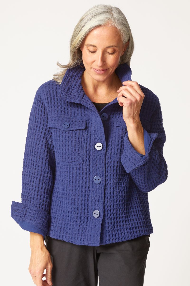 Habitat | Washed Honeycomb Shacket - Ink