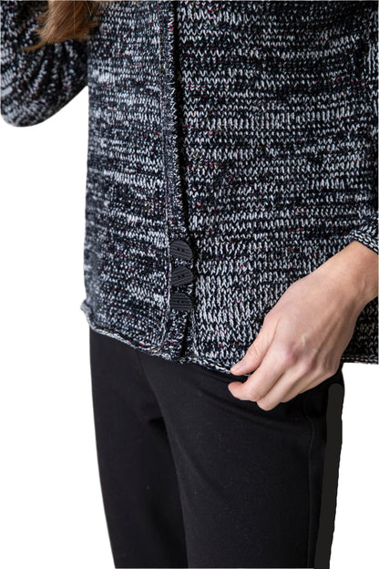 Habitat | Tweedy Chenille Button Cowl Pullover