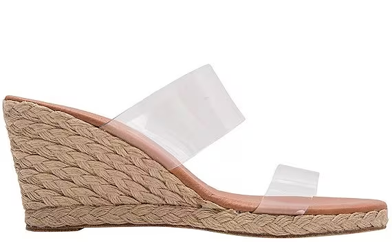 Andre Assous | Clear Strap Wedge Sandal