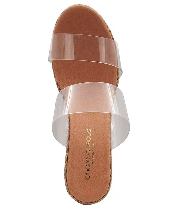 Andre Assous | Clear Strap Wedge Sandal