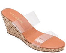 Load image into Gallery viewer, Andre Assous | Clear Strap Wedge Sandal
