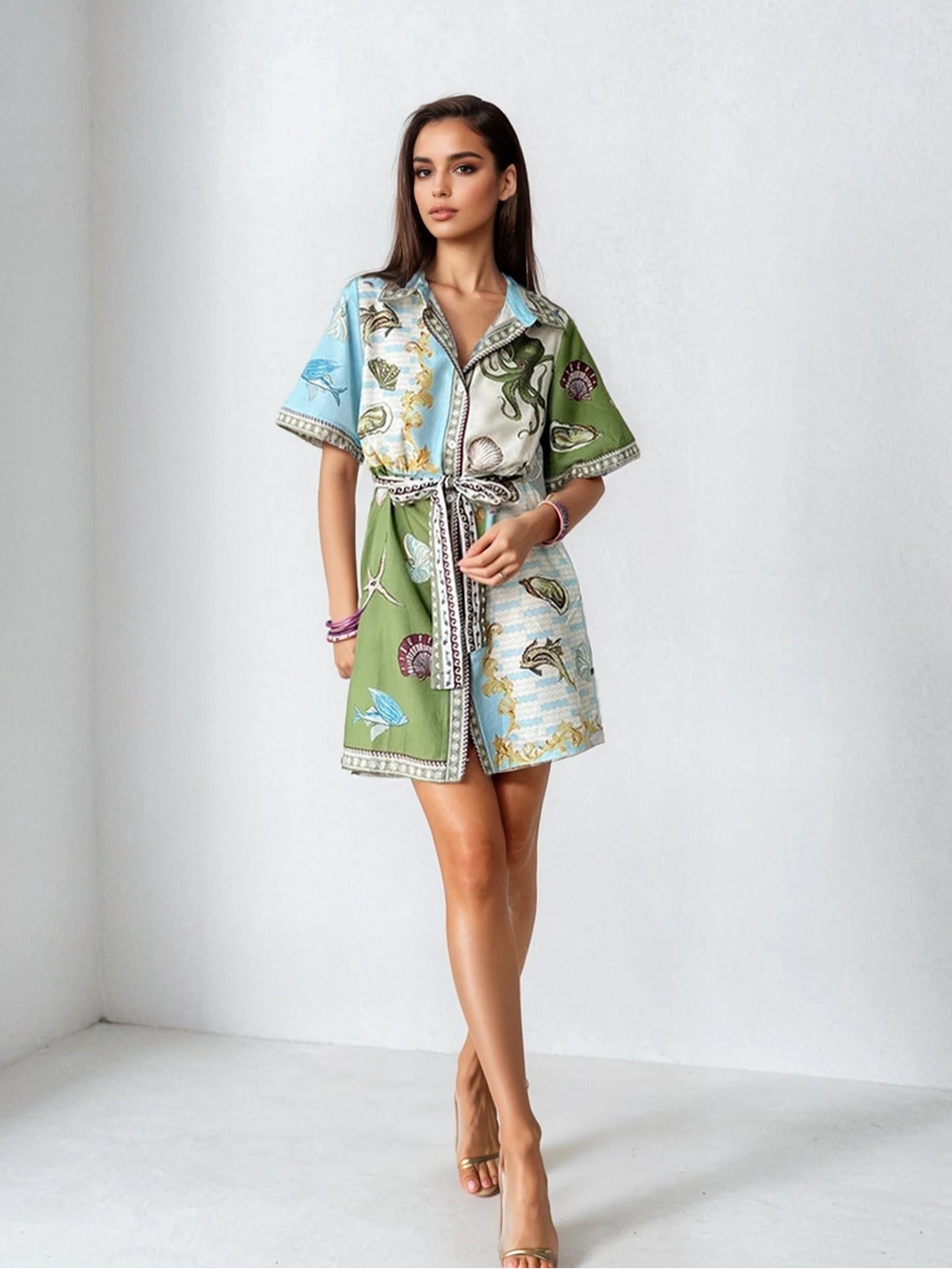 Cloister Collection | Printed Short Sleeve Dress