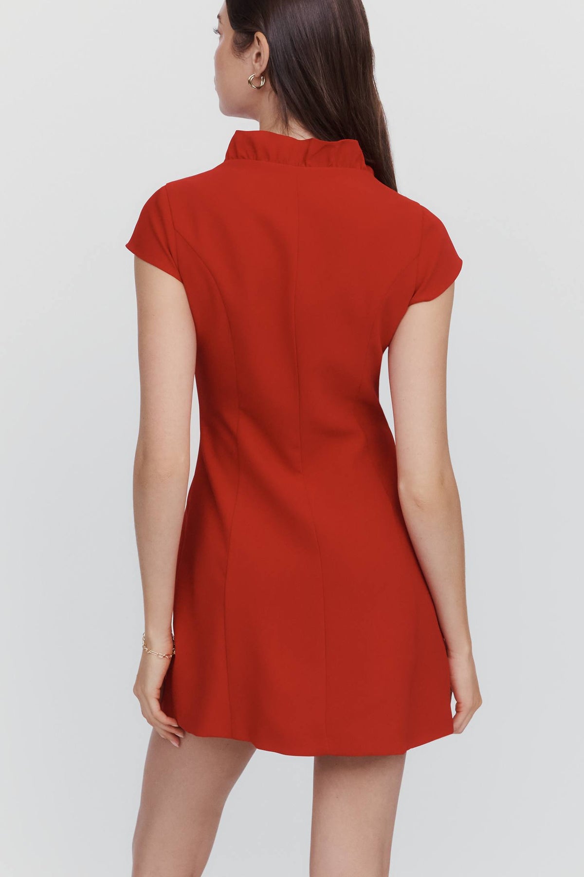 Amanda Uprichard Jadie Mini Dress scarlet red