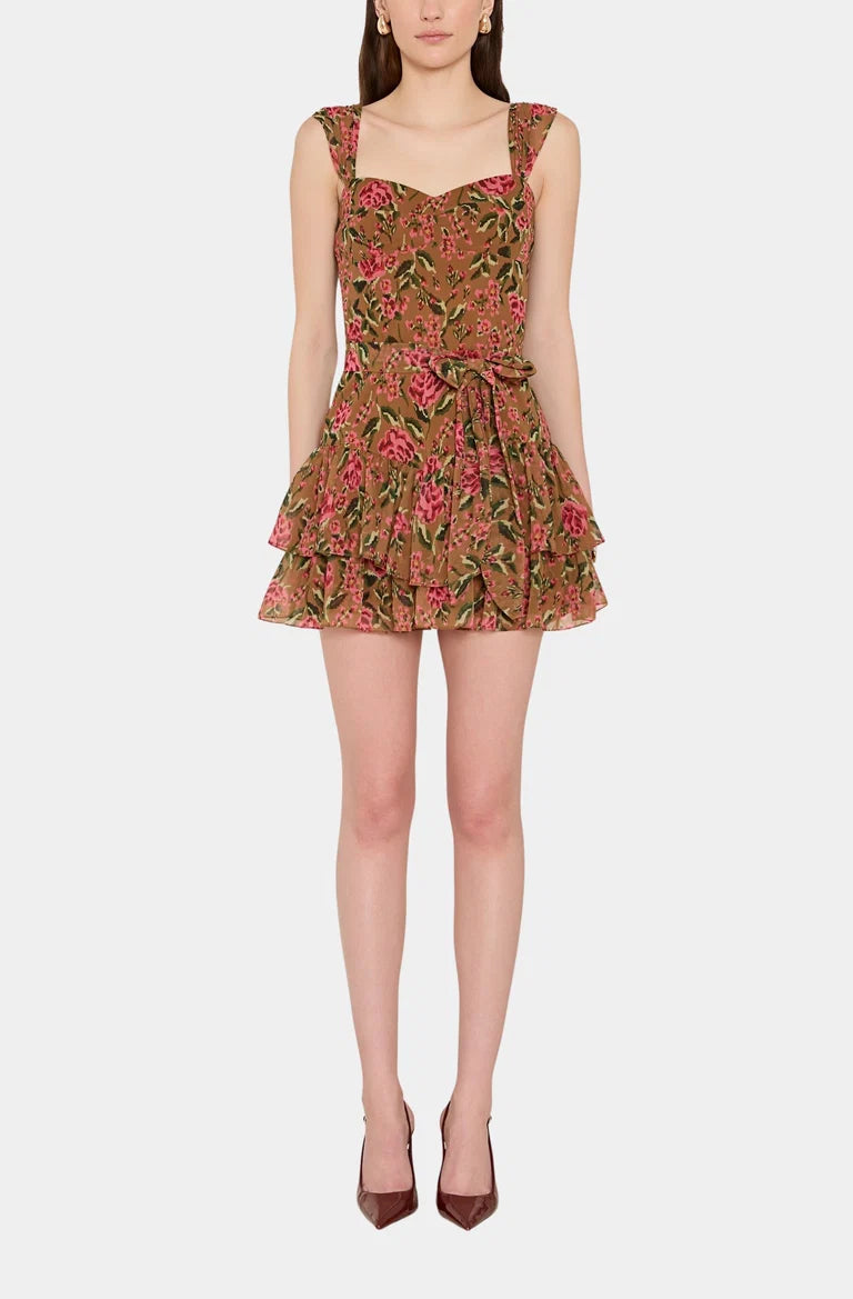 Amanda Uprichard  Kendra Skort Romper Evening Rose