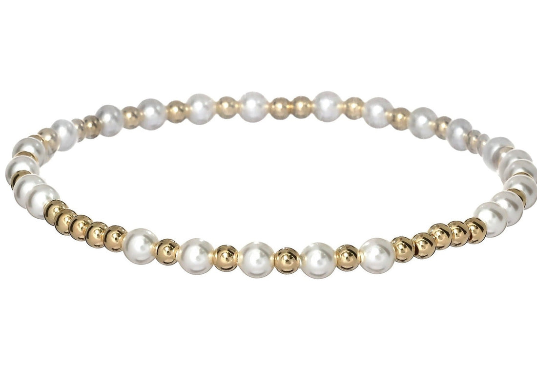 Bara Boheme | Pearl &amp; Classic Bead Bracelet - Emma