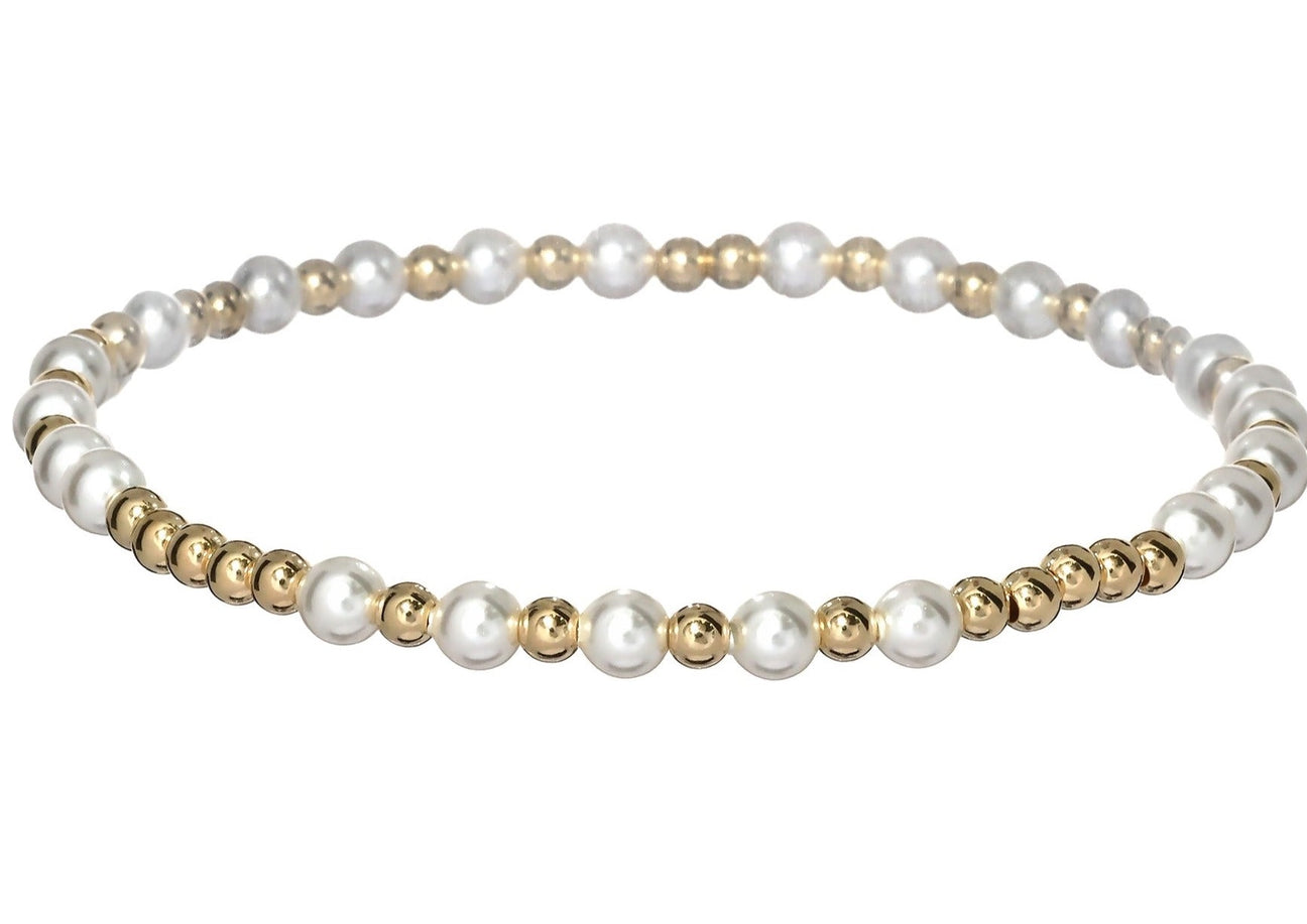 Bara Boheme | Pearl &amp; Classic Bead Bracelet - Emma