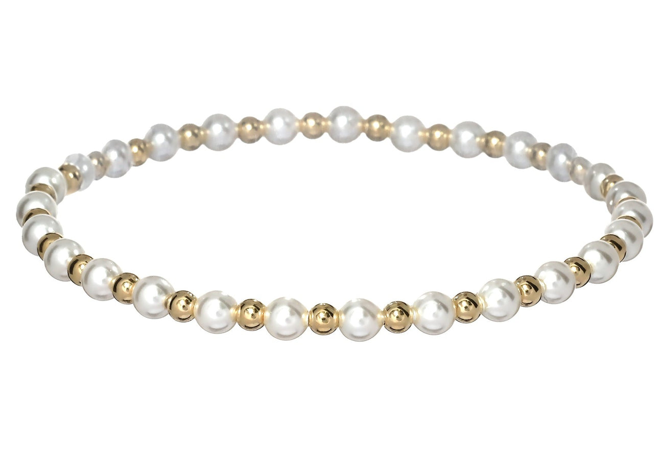 Bara Boheme | Small Pearl &amp; Bead Bracelet - May