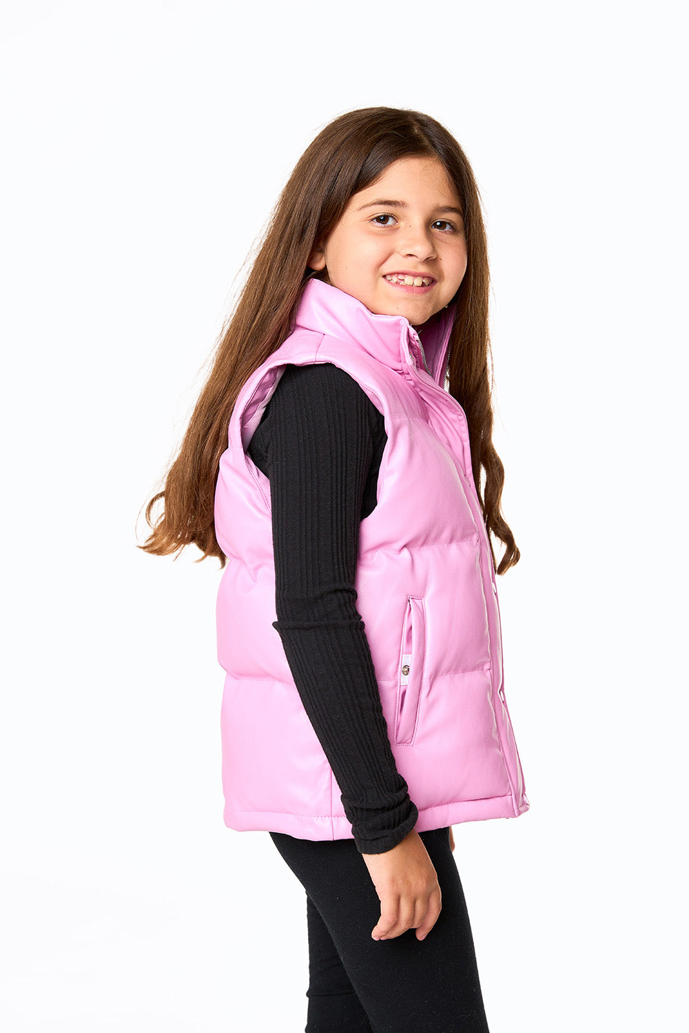 Mini Helen Puffer Vest - Bubble Gum