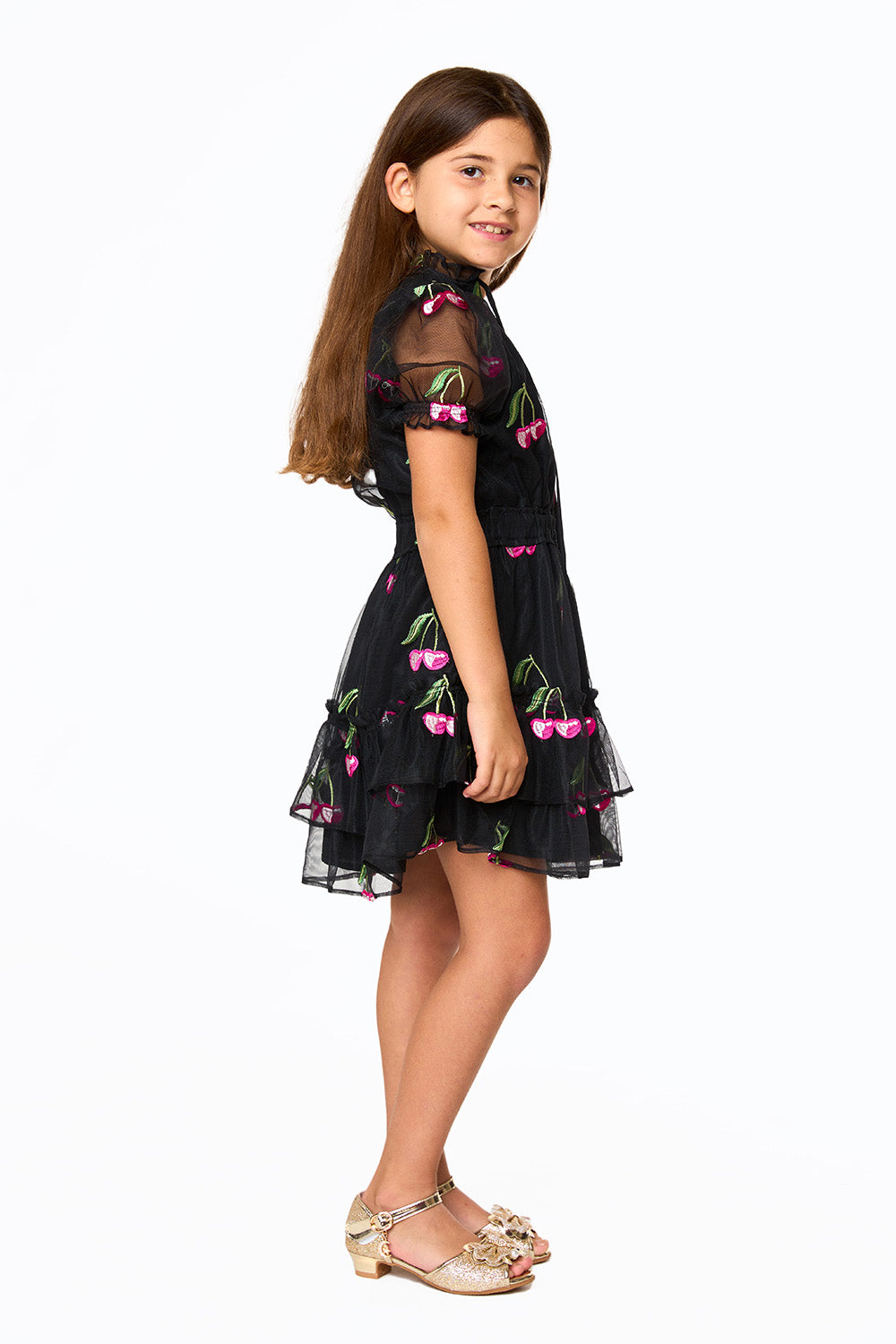 Mini Clementine Girls Dress - Wild Cherries