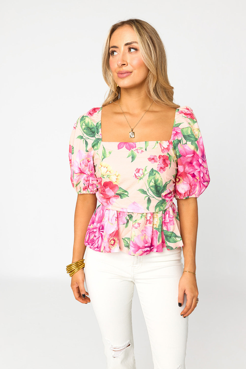 Mirabelle Puff Sleeve Top - Explorer