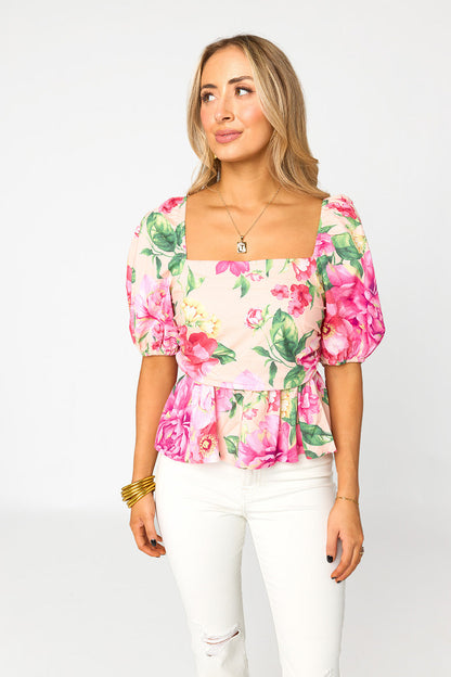 Mirabelle Puff Sleeve Top - Explorer